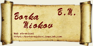 Borka Miokov vizit kartica